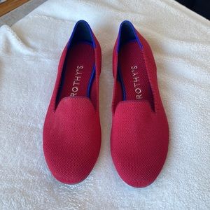 Rothys red loafers